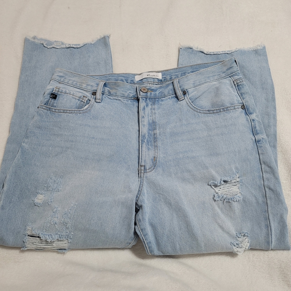 KanCan Light Blue Distressed Boyfriend Jeans‎ - Picture 2 of 6